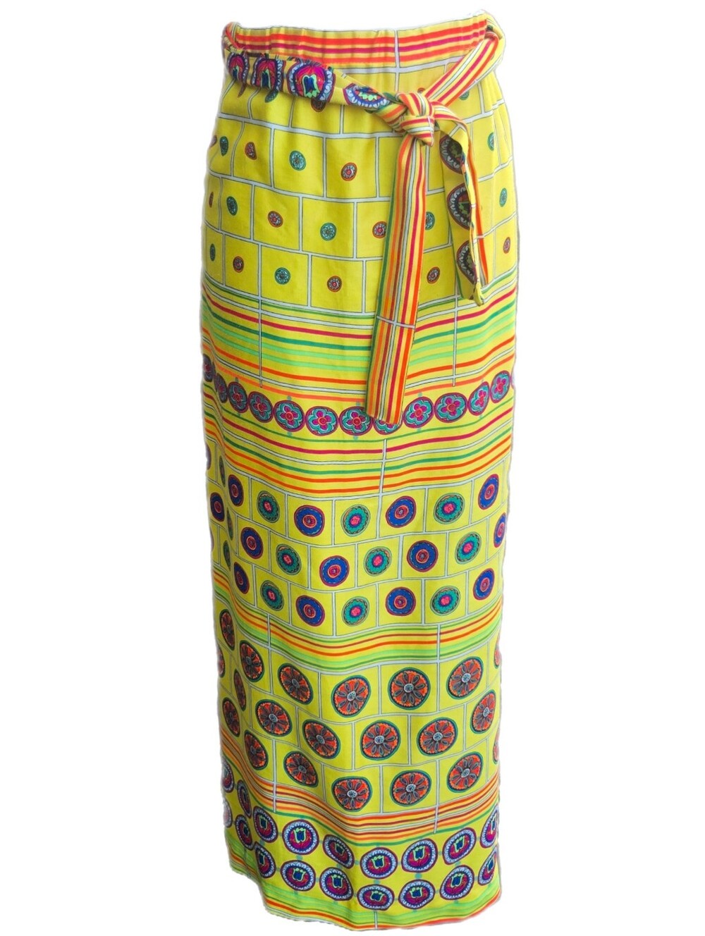 Vintage 60s Alice Polynesian Maxi Skirt